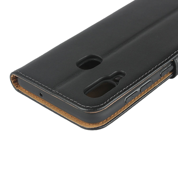 Leather Horizontal Flip Holster for Samsung Galaxy A30/A20 with Magnetic Clasp and Bracket and Card Slot and Wallet