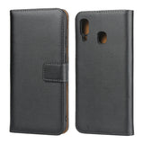 Leather Horizontal Flip Holster for Samsung Galaxy A30/A20 with Magnetic Clasp and Bracket and Card Slot and Wallet