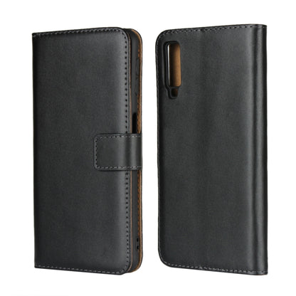 Leather Horizontal Flip Holster for Samsung Galaxy A7 2018/A750 with Magnetic Clasp and Bracket and Card Slot and Wallet