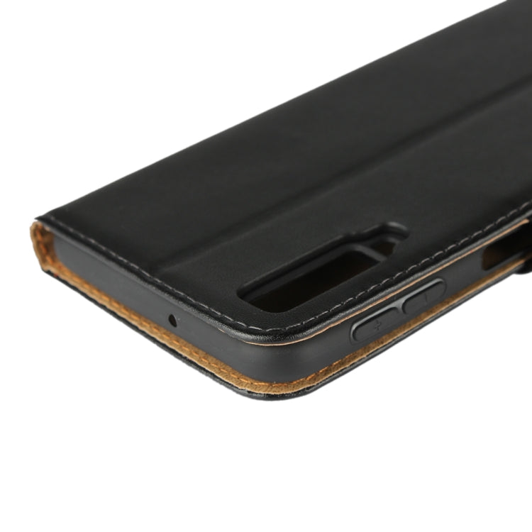 Leather Horizontal Flip Holster for Samsung Galaxy A7 2018/A750 with Magnetic Clasp and Bracket and Card Slot and Wallet