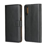 Leather Horizontal Flip Holster for Samsung Galaxy A7 2018/A750 with Magnetic Clasp and Bracket and Card Slot and Wallet