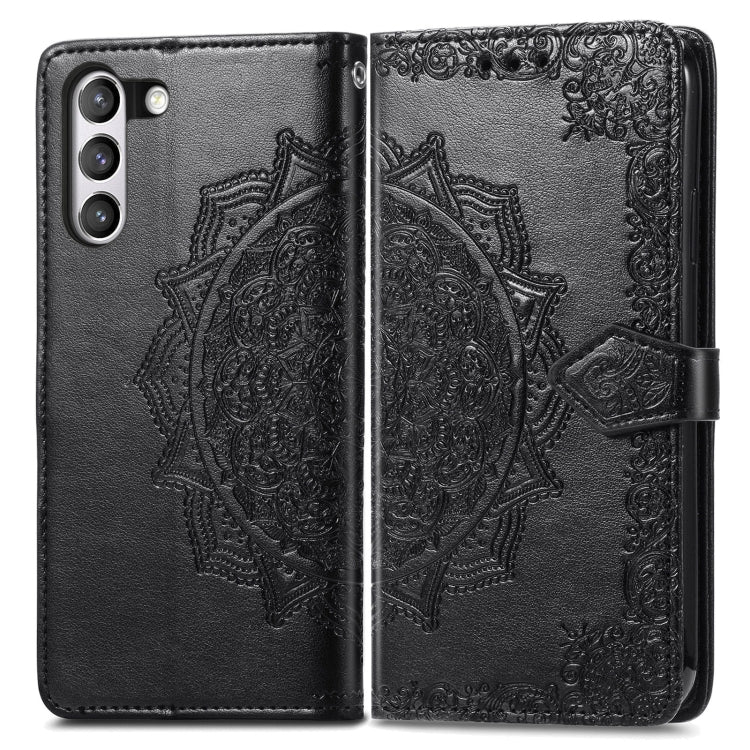 Halfway Mandala Embossing Pattern Horizontal Flip Leather Case with Holder & Card Slots & Wallet & Lanyard