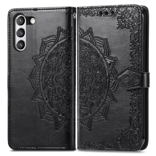 Halfway Mandala Embossing Pattern Horizontal Flip Leather Case with Holder & Card Slots & Wallet & Lanyard