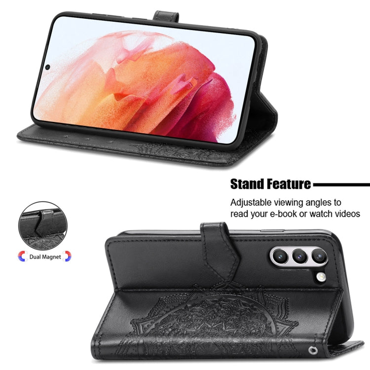 Halfway Mandala Embossing Pattern Horizontal Flip Leather Case with Holder & Card Slots & Wallet & Lanyard