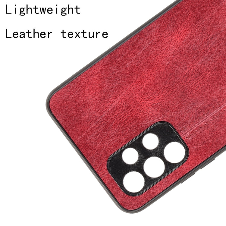 For Samsung Galaxy A32 4G European version Shockproof Sewing Cow Pattern Skin PC + PU + TPU Case