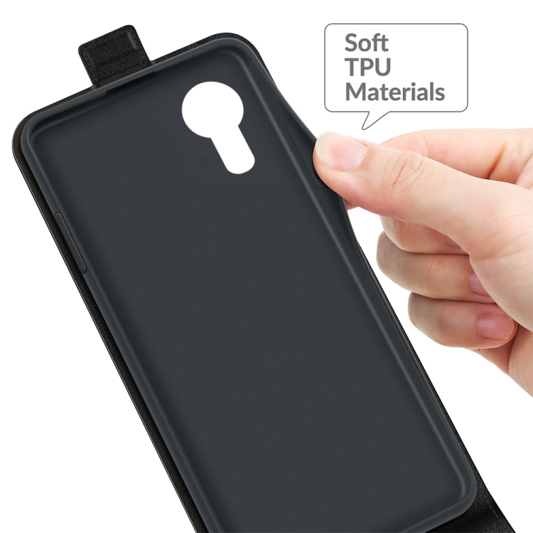 For Samsung Galaxy Xcover 5 / Xcover 5S R64 Texture Single Vertical Flip Leather Protective Case with Card Slots & Photo Frame