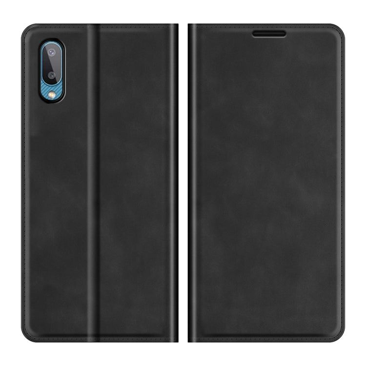 For Samsung Galaxy A02 / M02 Retro-skin Business Magnetic Suction Leather Case with Holder & Card Slots & Wallet