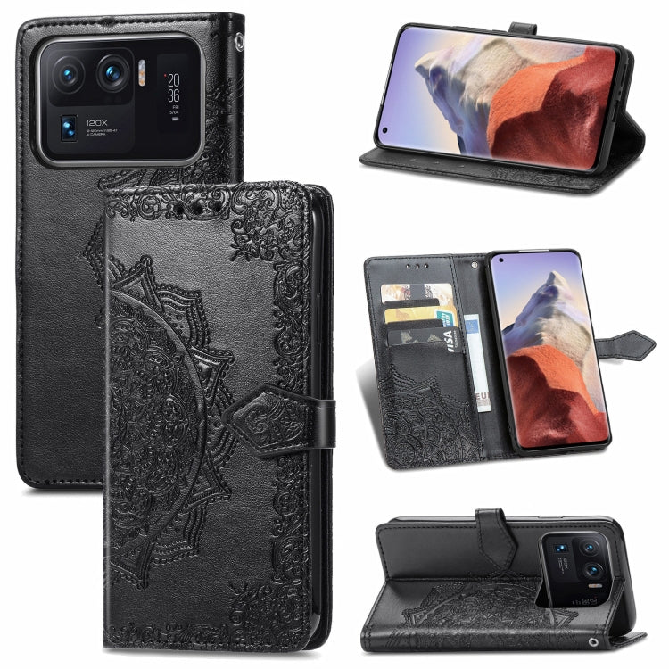 Mandala Embossing Pattern Horizontal Flip Leather Case with Holder & Card Slots & Wallet & Lanyard