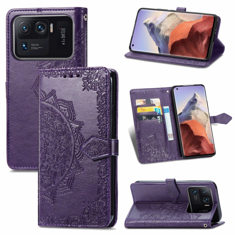 Mandala Embossing Pattern Horizontal Flip Leather Case with Holder & Card Slots & Wallet & Lanyard