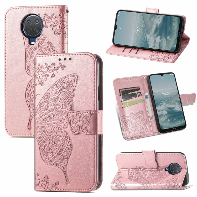 Butterfly Love Flower Embossed Horizontal Flip Leather Case with Bracket / Card Slot / Wallet / Lanyard