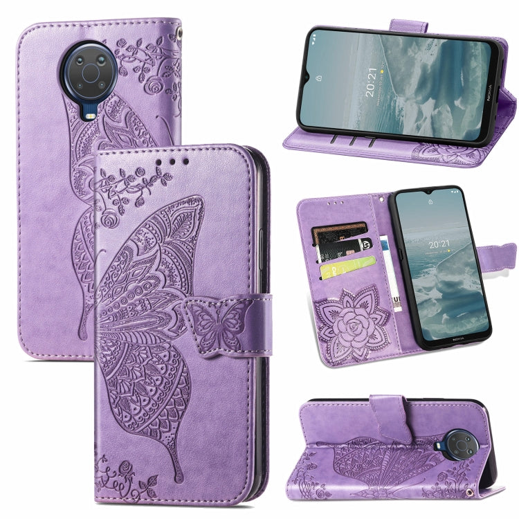 Butterfly Love Flower Embossed Horizontal Flip Leather Case with Bracket / Card Slot / Wallet / Lanyard
