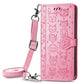 Cute Cat and Dog Embossed Horizontal Flip Leather Case with Holder & Card Slots & Wallet & Crossbody Lanyard & Card Cover