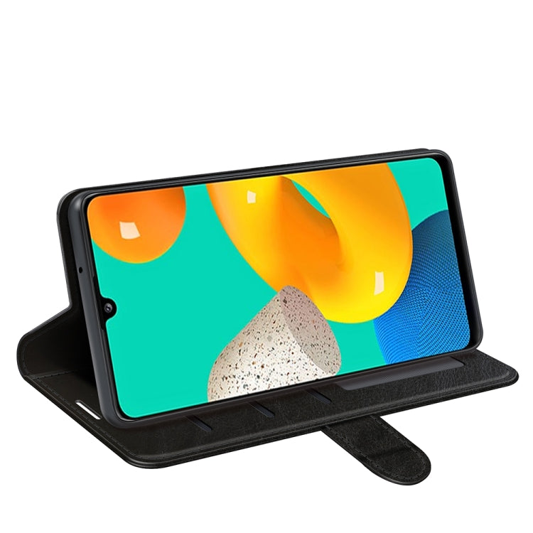 For Samsung Galaxy M32 R64 Texture Single Horizontal Flip Protective Case with Holder & Card Slots & Wallet& Photo Frame