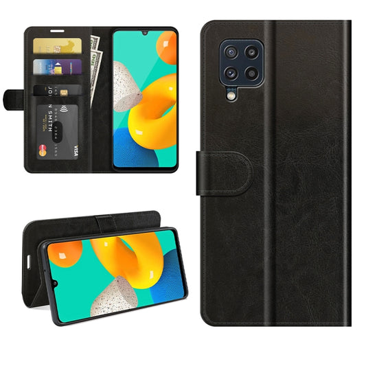 For Samsung Galaxy M32 R64 Texture Single Horizontal Flip Protective Case with Holder & Card Slots & Wallet& Photo Frame