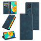 For Samsung Galaxy M32 Retro-skin Business Magnetic Suction Leather Case with Holder & Card Slots & Wallet