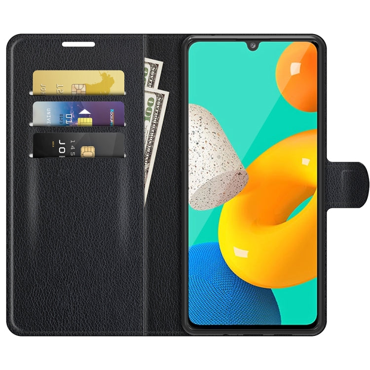 For Samsung Galaxy M32 Litchi Texture Horizontal Flip Protective Case with Holder & Card Slots & Wallet