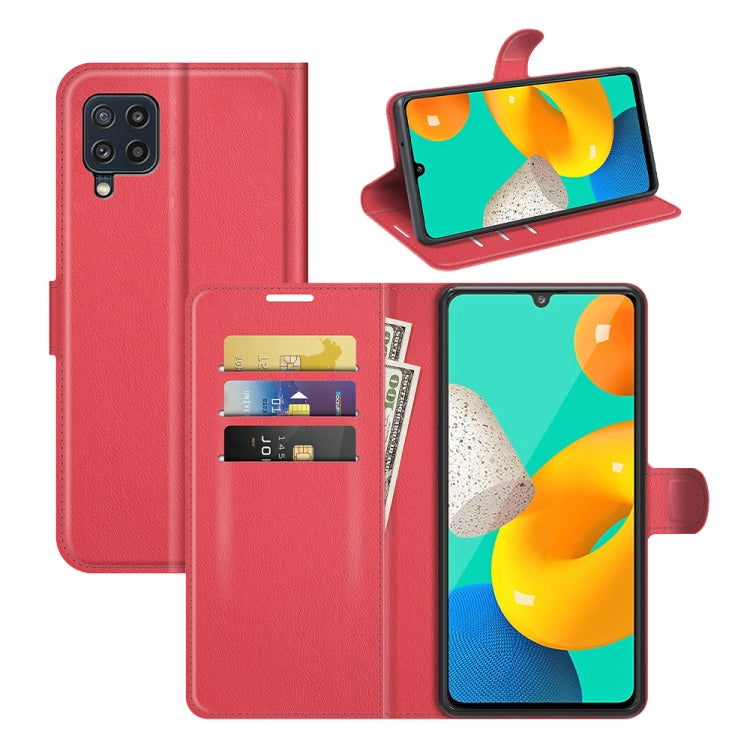 For Samsung Galaxy M32 Litchi Texture Horizontal Flip Protective Case with Holder & Card Slots & Wallet
