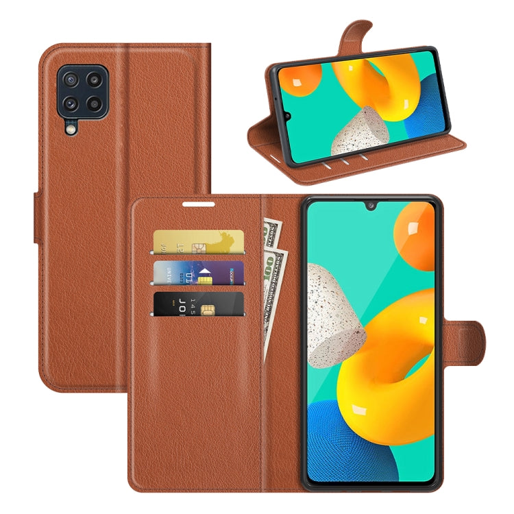 For Samsung Galaxy M32 Litchi Texture Horizontal Flip Protective Case with Holder & Card Slots & Wallet
