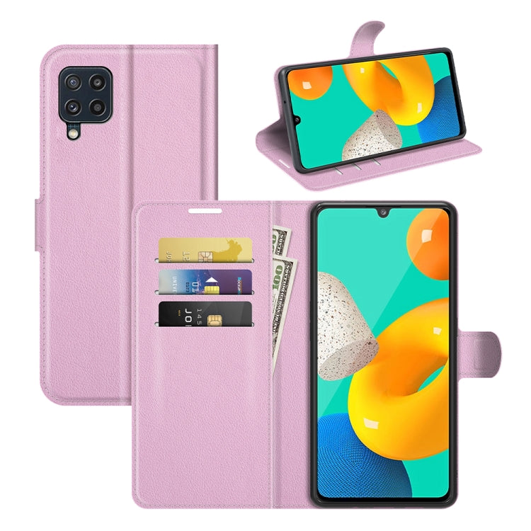 For Samsung Galaxy M32 Litchi Texture Horizontal Flip Protective Case with Holder & Card Slots & Wallet