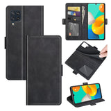 For Samsung Galaxy M32 Dual-side Magnetic Buckle Horizontal Flip Leather Case with Holder & Card Slots & Wallet