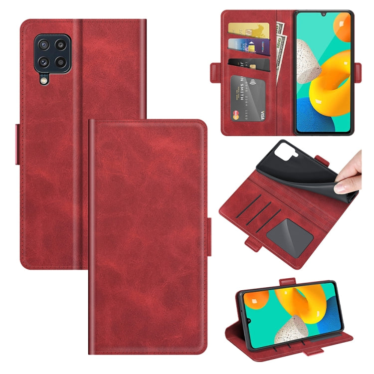 For Samsung Galaxy M32 Dual-side Magnetic Buckle Horizontal Flip Leather Case with Holder & Card Slots & Wallet