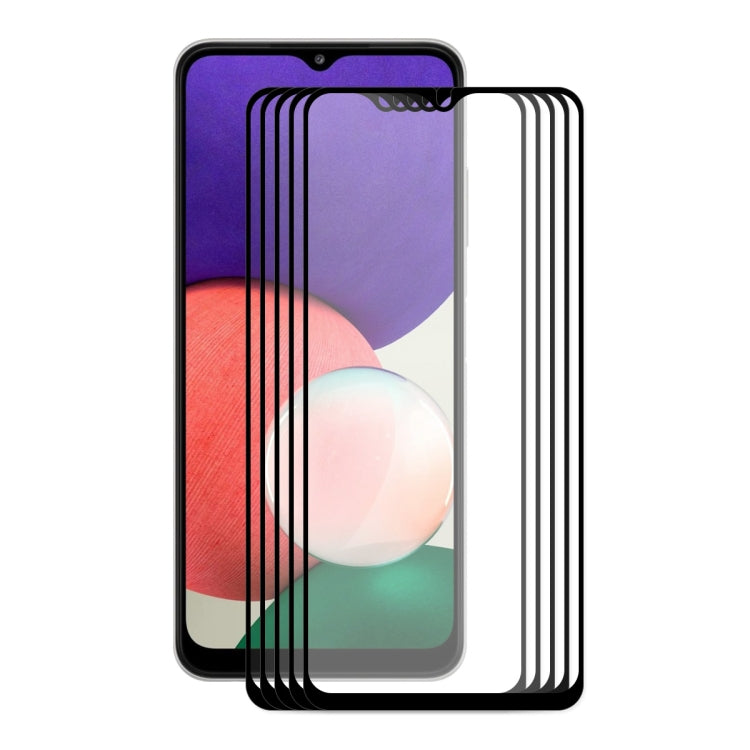 5 PCS ENKAY Hat-Prince Full Glue 0.26mm 9H 2.5D Tempered Glass Screen Protector Full Coverage Film