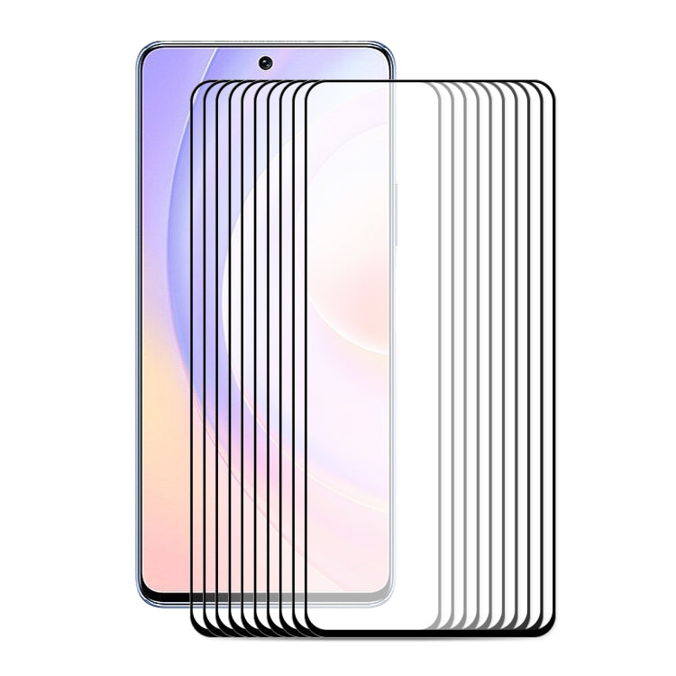 10 PCS ENKAY Hat-Prince Full Glue 0.26mm 9H 2.5D Tempered Glass Screen Protector Full Coverage Film