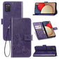 Four-leaf Clasp Embossed Buckle Mobile Phone Protection Leather Case with Lanyard & Card Slot & Wallet & Bracket Function