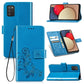 Four-leaf Clasp Embossed Buckle Mobile Phone Protection Leather Case with Lanyard & Card Slot & Wallet & Bracket Function