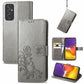 Four-leaf Clasp Embossed Buckle Mobile Phone Protection Leather Case with Lanyard & Card Slot & Wallet & Bracket Function