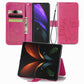 Four-leaf Clasp Embossed Buckle Mobile Phone Protection Leather Case with Lanyard & Card Slot & Wallet & Bracket Function