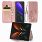 Four-leaf Clasp Embossed Buckle Mobile Phone Protection Leather Case with Lanyard & Card Slot & Wallet & Bracket Function