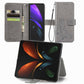 Four-leaf Clasp Embossed Buckle Mobile Phone Protection Leather Case with Lanyard & Card Slot & Wallet & Bracket Function