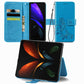 Four-leaf Clasp Embossed Buckle Mobile Phone Protection Leather Case with Lanyard & Card Slot & Wallet & Bracket Function