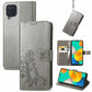 Four-leaf Clasp Embossed Buckle Mobile Phone Protection Leather Case with Lanyard & Card Slot & Wallet & Bracket Function