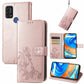 Four-leaf Clasp Embossed Buckle Mobile Phone Protection Leather Case with Lanyard & Card Slot & Wallet & Bracket Function