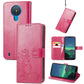 Four-leaf Clasp Embossed Buckle Mobile Phone Protection Leather Case with Lanyard & Card Slot & Wallet & Bracket Function