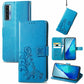 Four-leaf Clasp Embossed Buckle Mobile Phone Protection Leather Case with Lanyard & Card Slot & Wallet & Bracket Function