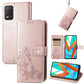 Four-leaf Clasp Embossed Buckle Mobile Phone Protection Leather Case with Lanyard & Card Slot & Wallet & Bracket Function