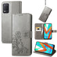 Four-leaf Clasp Embossed Buckle Mobile Phone Protection Leather Case with Lanyard & Card Slot & Wallet & Bracket Function
