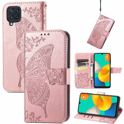 Butterfly Love Flowers Embossed Horizontal Flip Leather Case with Holder & Card Slots & Wallet & Lanyard