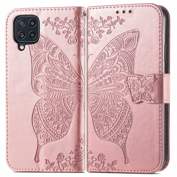 Butterfly Love Flowers Embossed Horizontal Flip Leather Case with Holder & Card Slots & Wallet & Lanyard