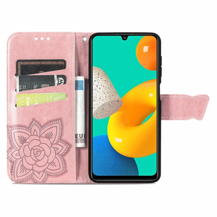 Butterfly Love Flowers Embossed Horizontal Flip Leather Case with Holder & Card Slots & Wallet & Lanyard