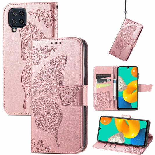 Butterfly Love Flowers Embossed Horizontal Flip Leather Case with Holder & Card Slots & Wallet & Lanyard