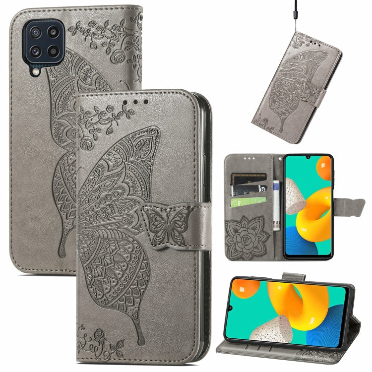 Butterfly Love Flowers Embossed Horizontal Flip Leather Case with Holder & Card Slots & Wallet & Lanyard