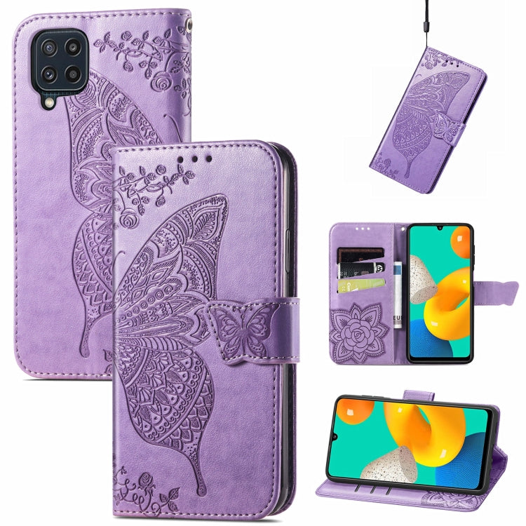 Butterfly Love Flowers Embossed Horizontal Flip Leather Case with Holder & Card Slots & Wallet & Lanyard