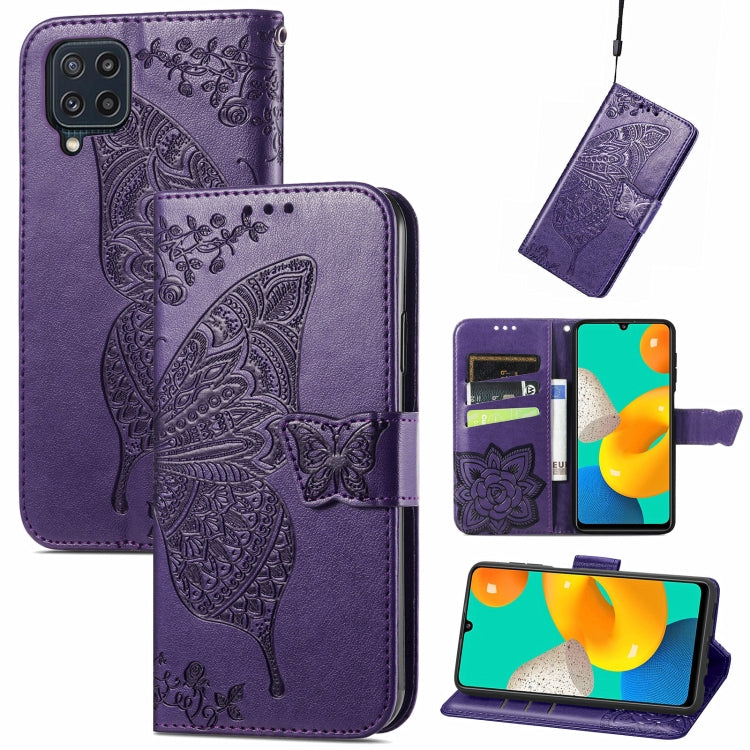 Butterfly Love Flowers Embossed Horizontal Flip Leather Case with Holder & Card Slots & Wallet & Lanyard