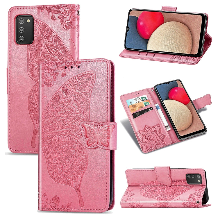 Butterfly Love Flowers Embossed Horizontal Flip Leather Case with Holder & Card Slots & Wallet & Lanyard