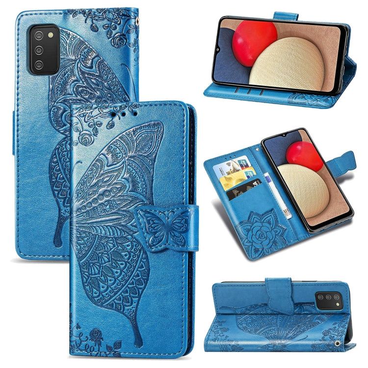Butterfly Love Flowers Embossed Horizontal Flip Leather Case with Holder & Card Slots & Wallet & Lanyard