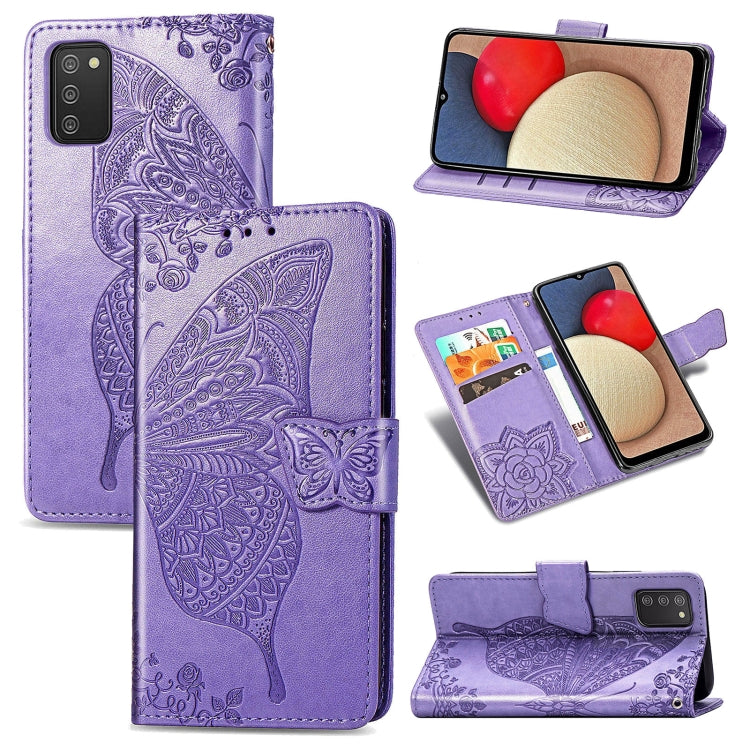 Butterfly Love Flowers Embossed Horizontal Flip Leather Case with Holder & Card Slots & Wallet & Lanyard